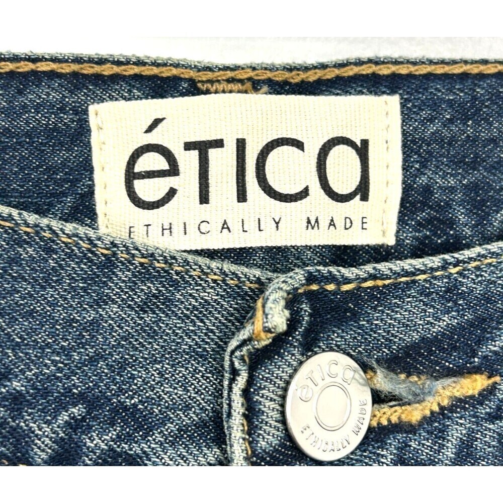 New Anthropologie Etica Women Sz 30 Jeans Marley Ultra High Rise Baggy Terranea - Picture 11 of 12